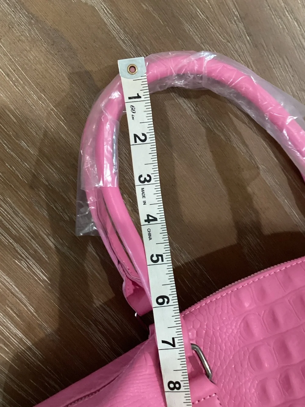 Pink Croc-Embossed Tote Bag - Women